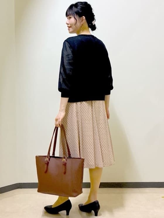  beni_gingerさんの「Reflect｜【マシンウォッシュ可／セットアップ可】コツキ柄プリントフレアスカート」を使ったコーディネート
