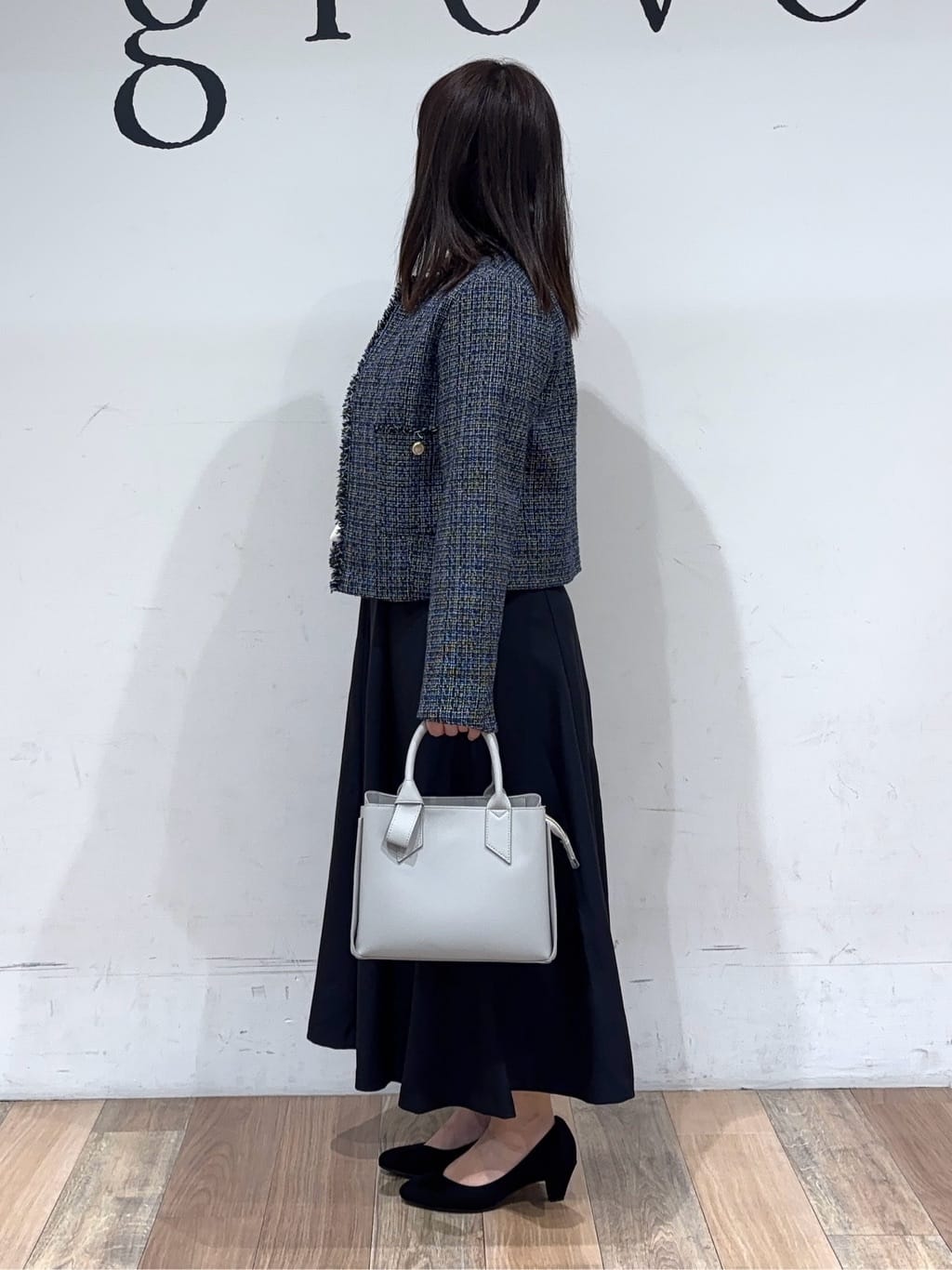 miさんの「grove｜◆シフォンジョーゼットタックブラウス」を使ったコーディネート