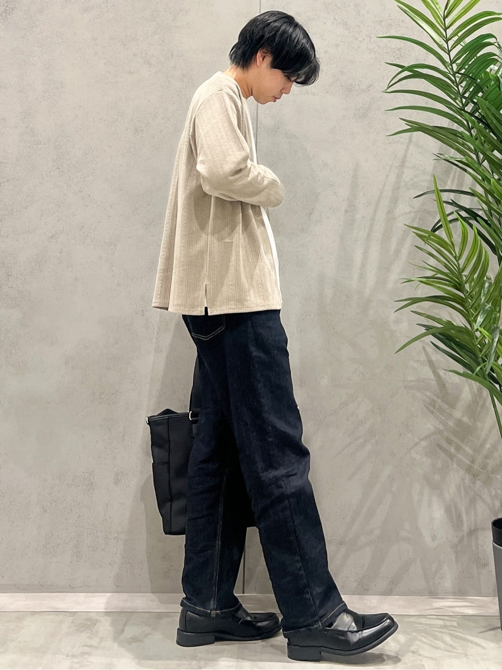 SHI-MAさんの「THE SHOP TK｜【セットでお買い得！】モールニットカーディガン＋長袖Tシャツ　洗濯機OK/吸水速乾・毛玉になりにくい」を使ったコーディネート