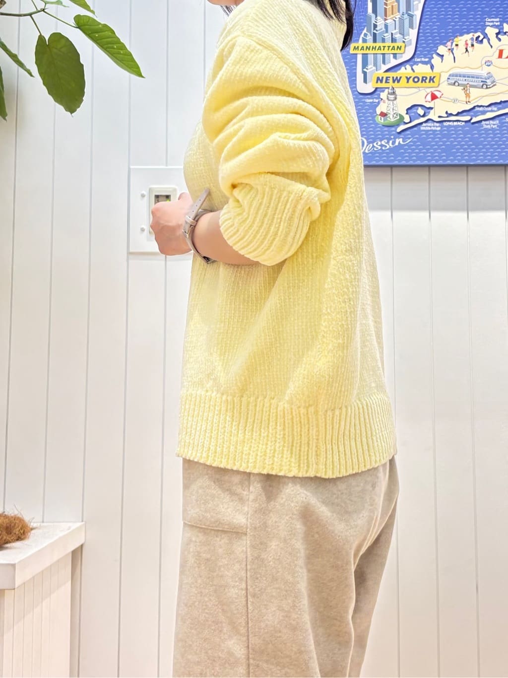 OKADAさんの「Dessin｜【洗える】ハイネックベロアモールニット」を使ったコーディネート
