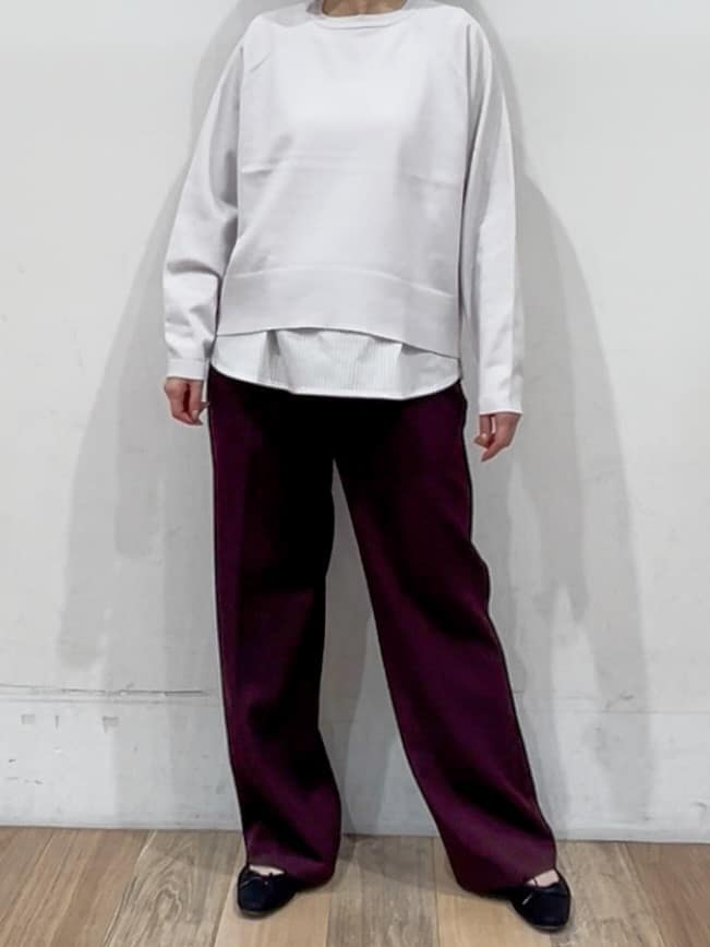 山さんさんの「grove｜最終お値下げ！！【洗える/毛玉軽減】天竺ラグランスリーブプルオーバー」を使ったコーディネート