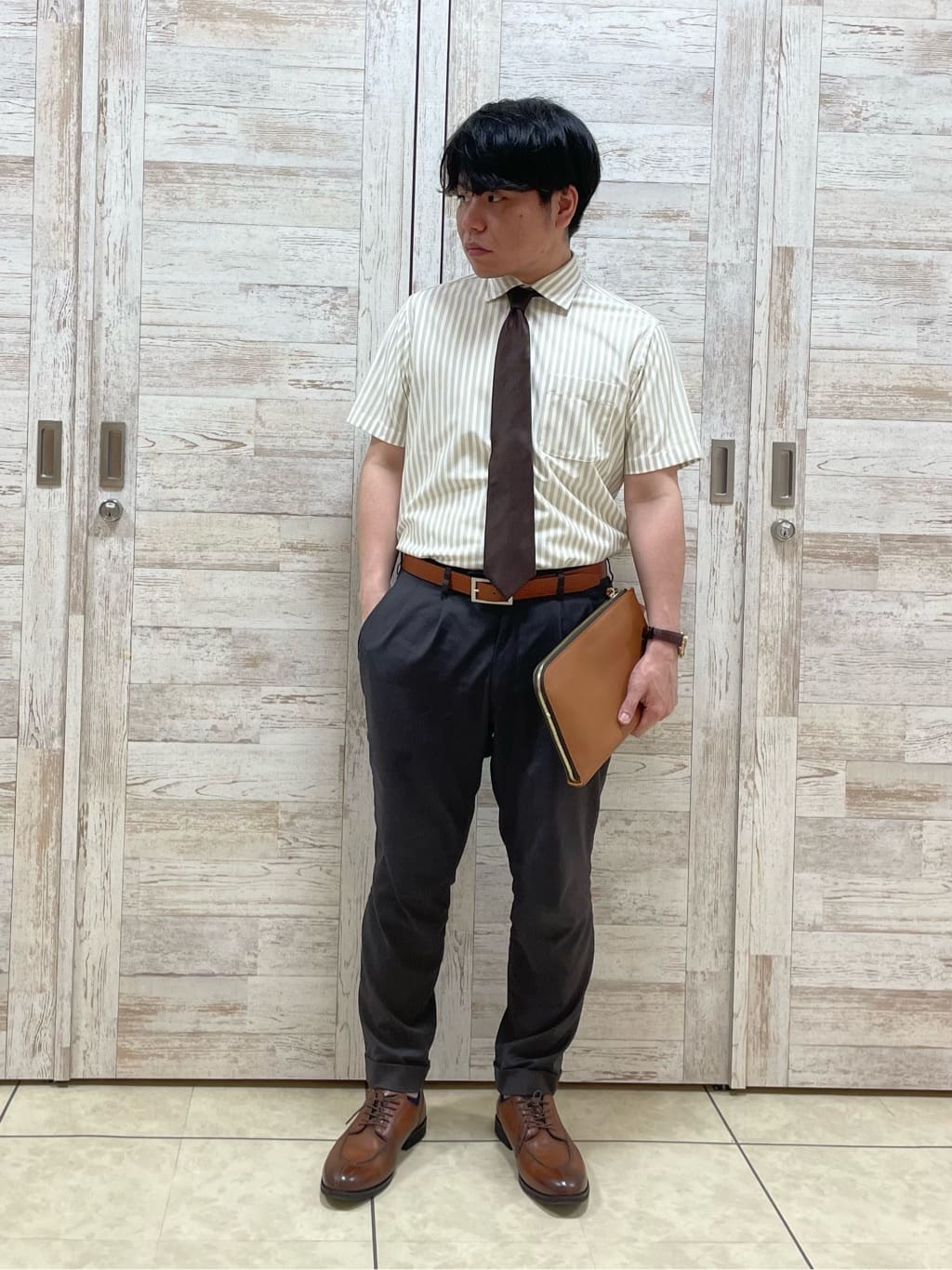Suehiroさんの「TAKEO KIKUCHI｜【Made in JAPAN】TANGOストライプ ネクタイ」を使ったコーディネート