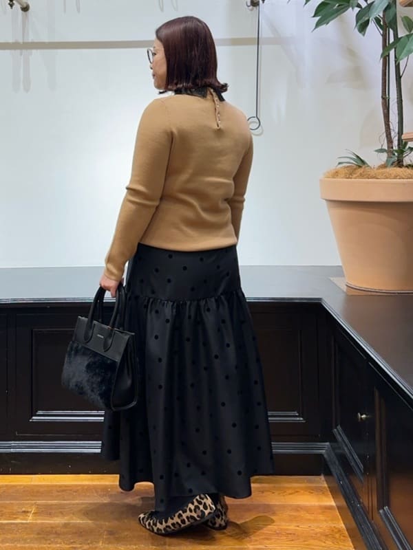 Asamiさんの「DRESSTERIOR｜フェイクファーコンビリサイクルレザートートバッグ」を使ったコーディネート