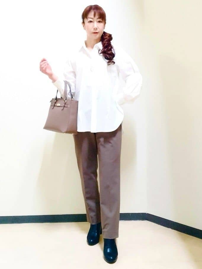 花さんの「Reflect｜【単品使い◎】ニットベスト＋シャツセット」を使ったコーディネート