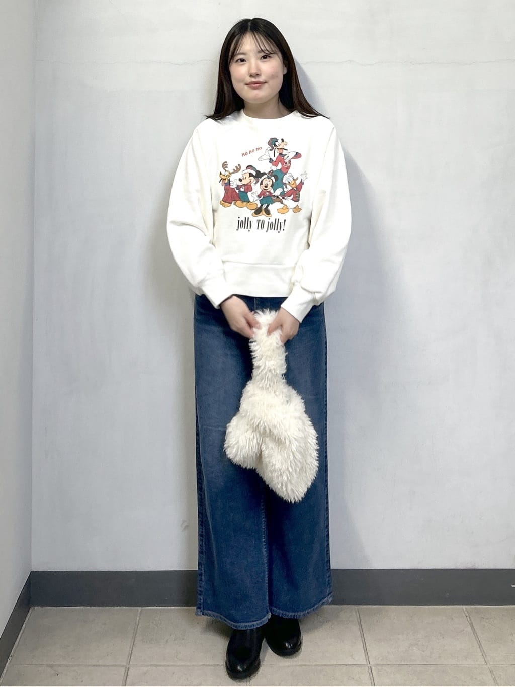sayaさんの「OPAQUE.CLIP｜《Mickey Mouse》プリントアソートスウェット【洗濯機OK】」を使ったコーディネート