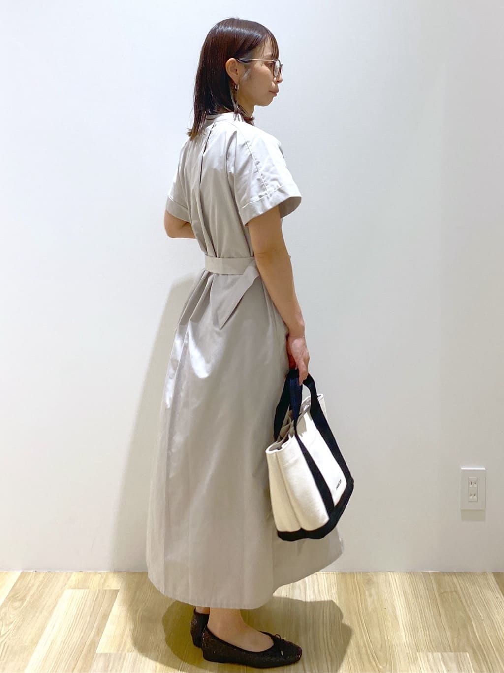えりさんの「OPAQUE.CLIP｜ダブルポケットシャツワンピース【洗濯機洗い可】」を使ったコーディネート