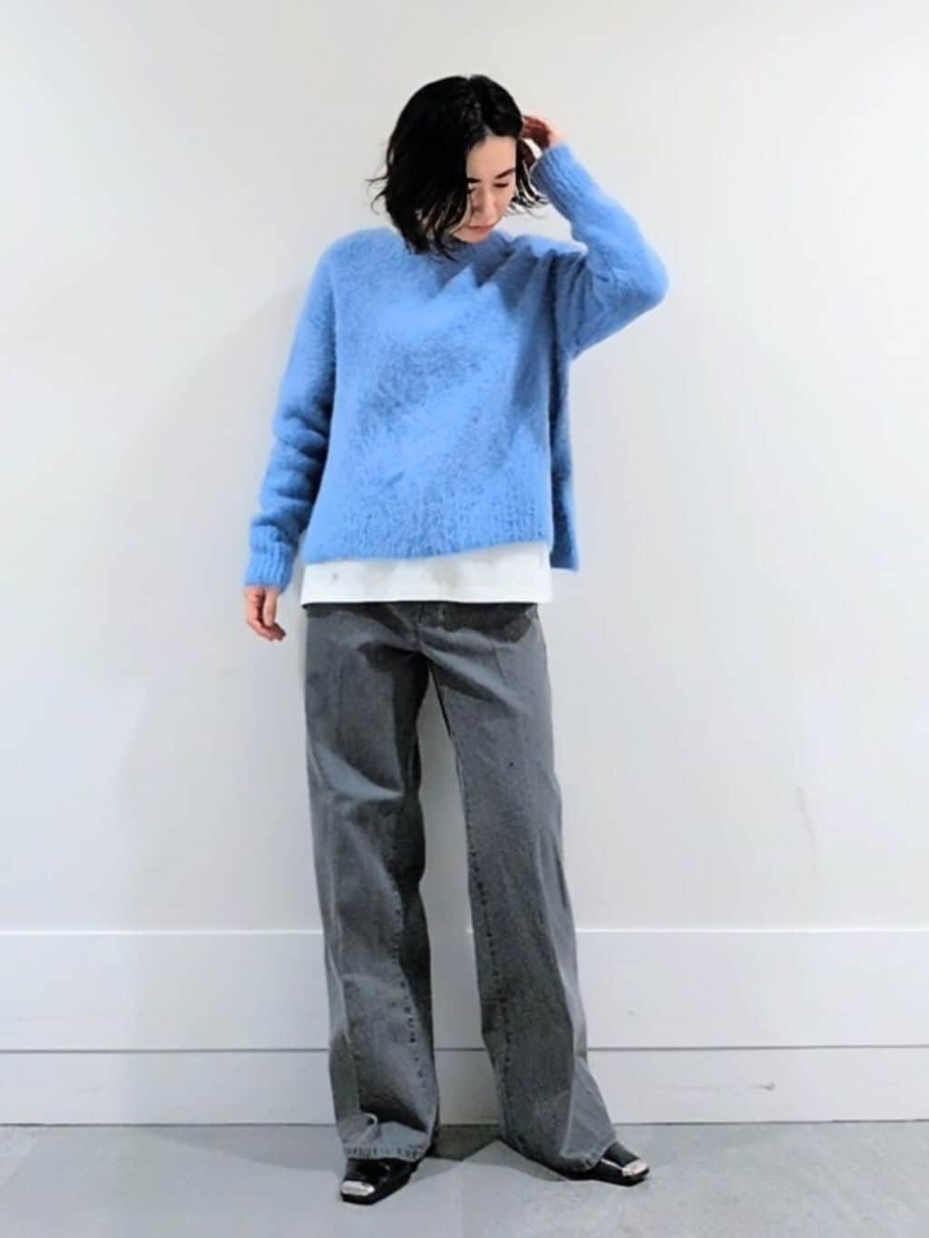 ミズタさんの「UNTITLED｜【ゆったり】アルパカ混シャギーニット」を使ったコーディネート