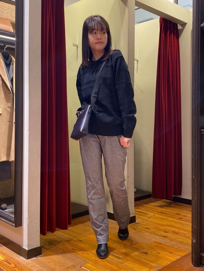 かわぴーさんの「TAKEO KIKUCHI｜【Made in JAPAN】播州織 ヘリンボン ストレート パンツ」を使ったコーディネート