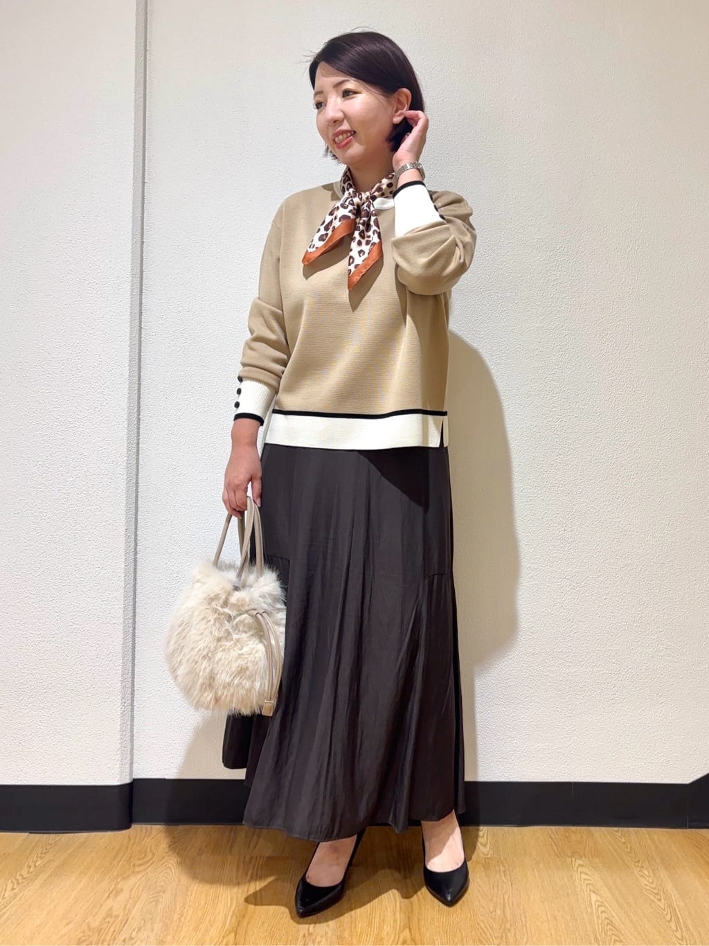MIKIKOさんの「UNTITLED｜【アンサンブル可/洗える】ウールミラノリブニット」を使ったコーディネート