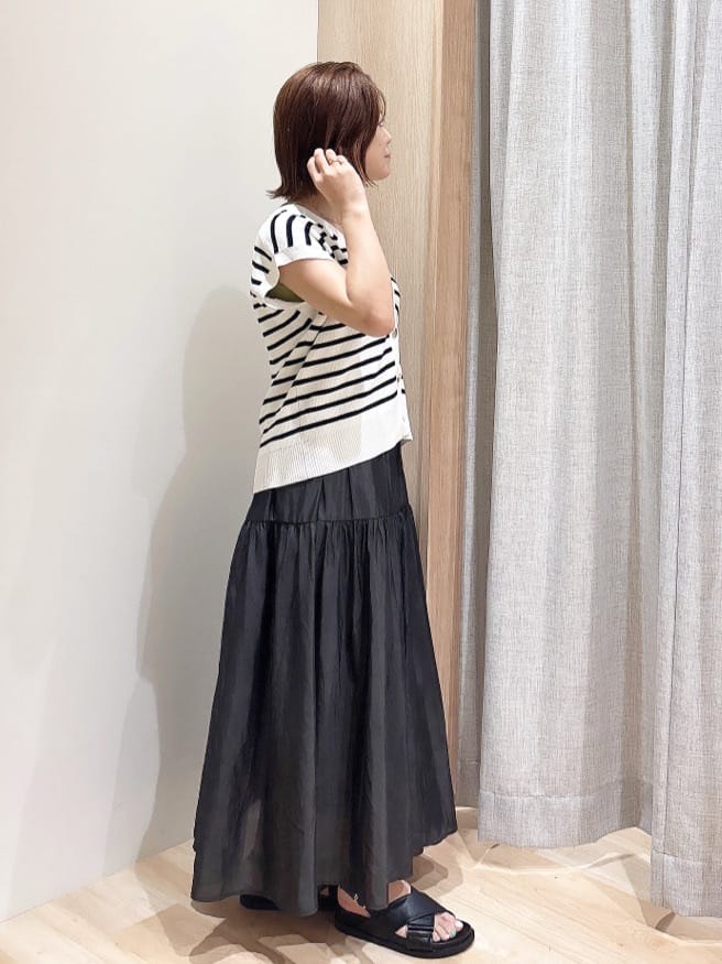 MIYUさんの「grove｜◆ジャカードスクエアネックタンク」を使ったコーディネート