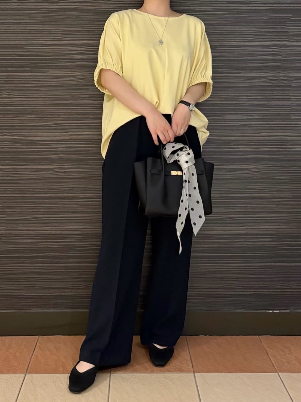 かなさんの「OPAQUE.CLIP｜【抗菌防臭加工】ニットフラットパンプス」を使ったコーディネート