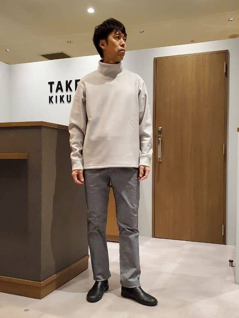 ishidaさんの「TAKEO KIKUCHI｜【Made in JAPAN】播州織 ストレッチ パンツ」を使ったコーディネート