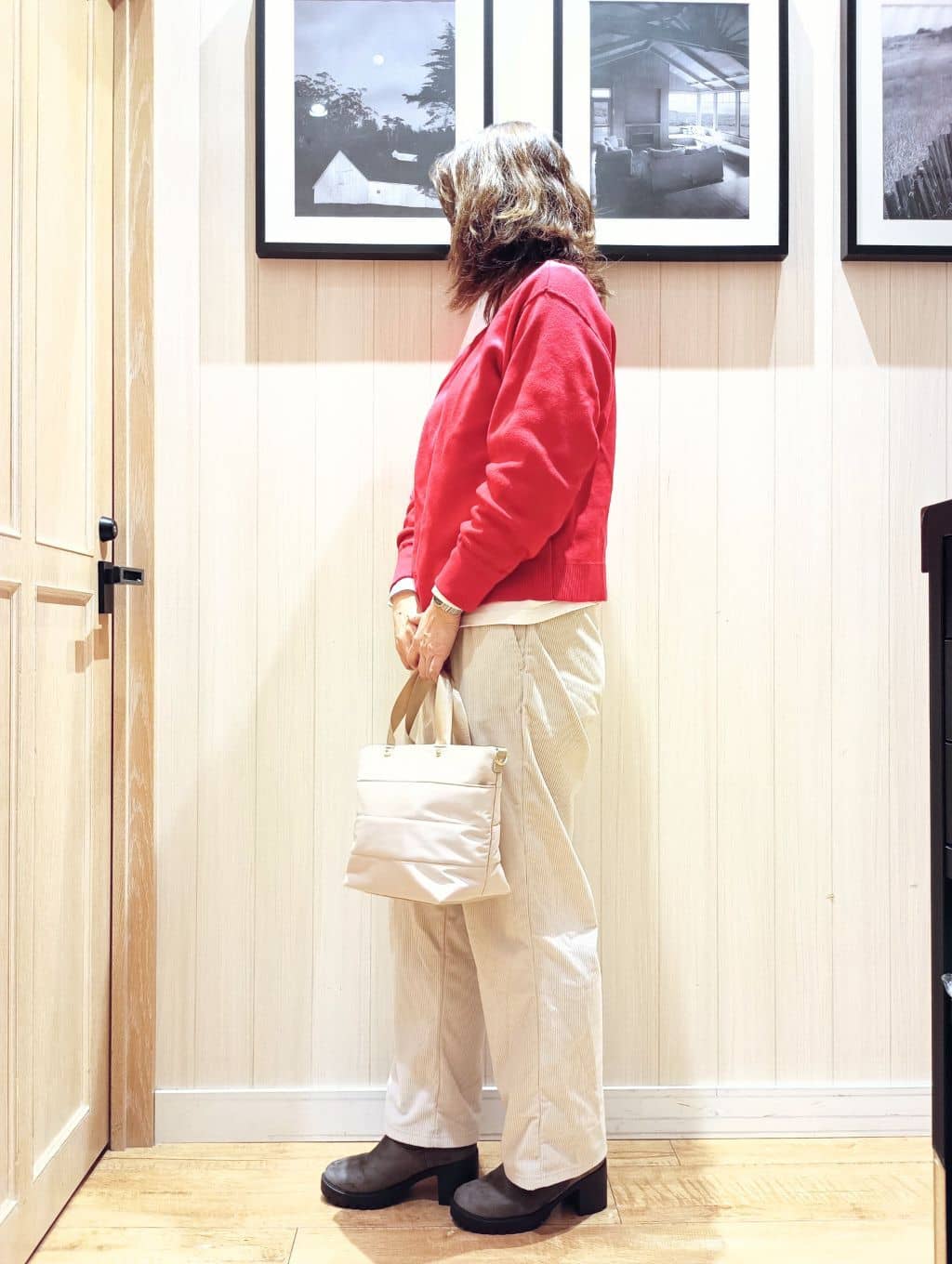 S☆mama さんの「SHOO･LA･RUE｜【S-LL/洗濯機可/裏起毛】あったかコーデュロイ ワイドパンツ」を使ったコーディネート