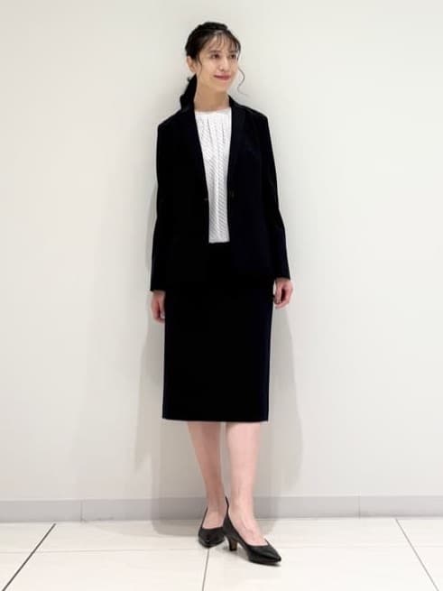 kayoさんの「INDIVI｜【通勤スーツ／洗える】ストレッチテーラードカラージャケット」を使ったコーディネート