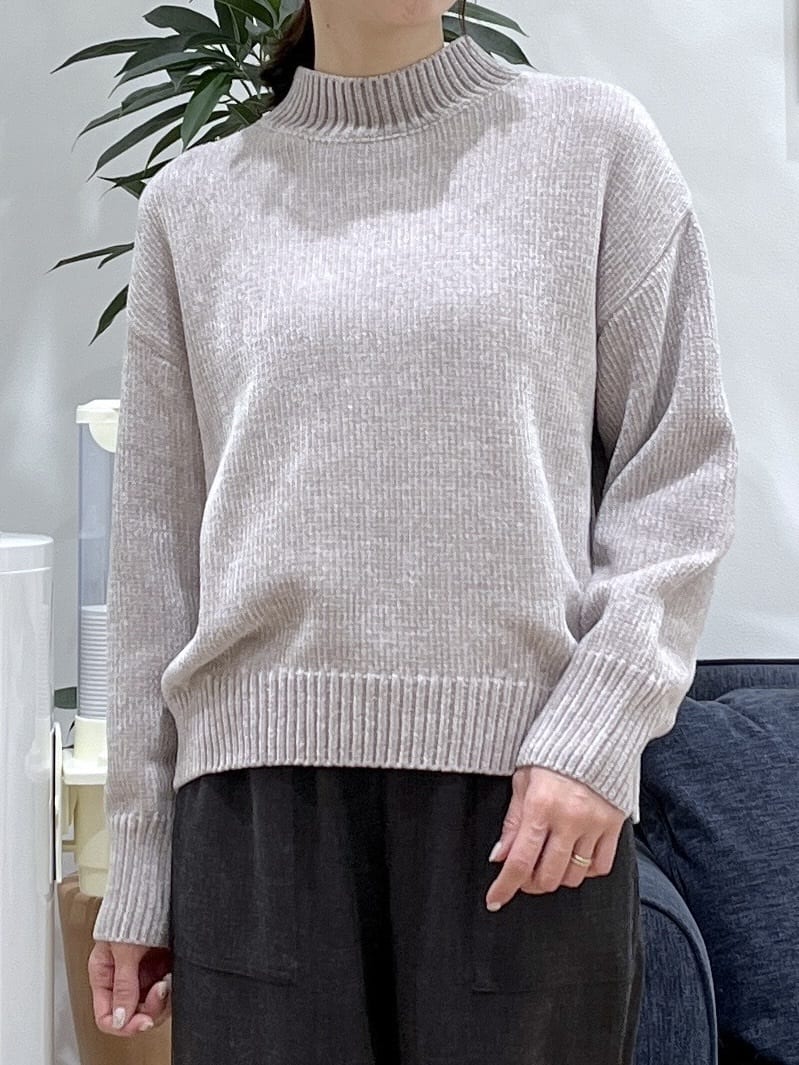 canaさんの「Dessin｜【洗える】ハイネックベロアモールニット」を使ったコーディネート