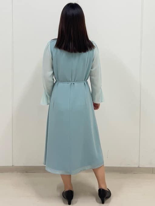 ゆうさんの「Reflect｜【SS-4Lサイズ／付属リボン】スリーブデザインジョーゼットワンピース」を使ったコーディネート