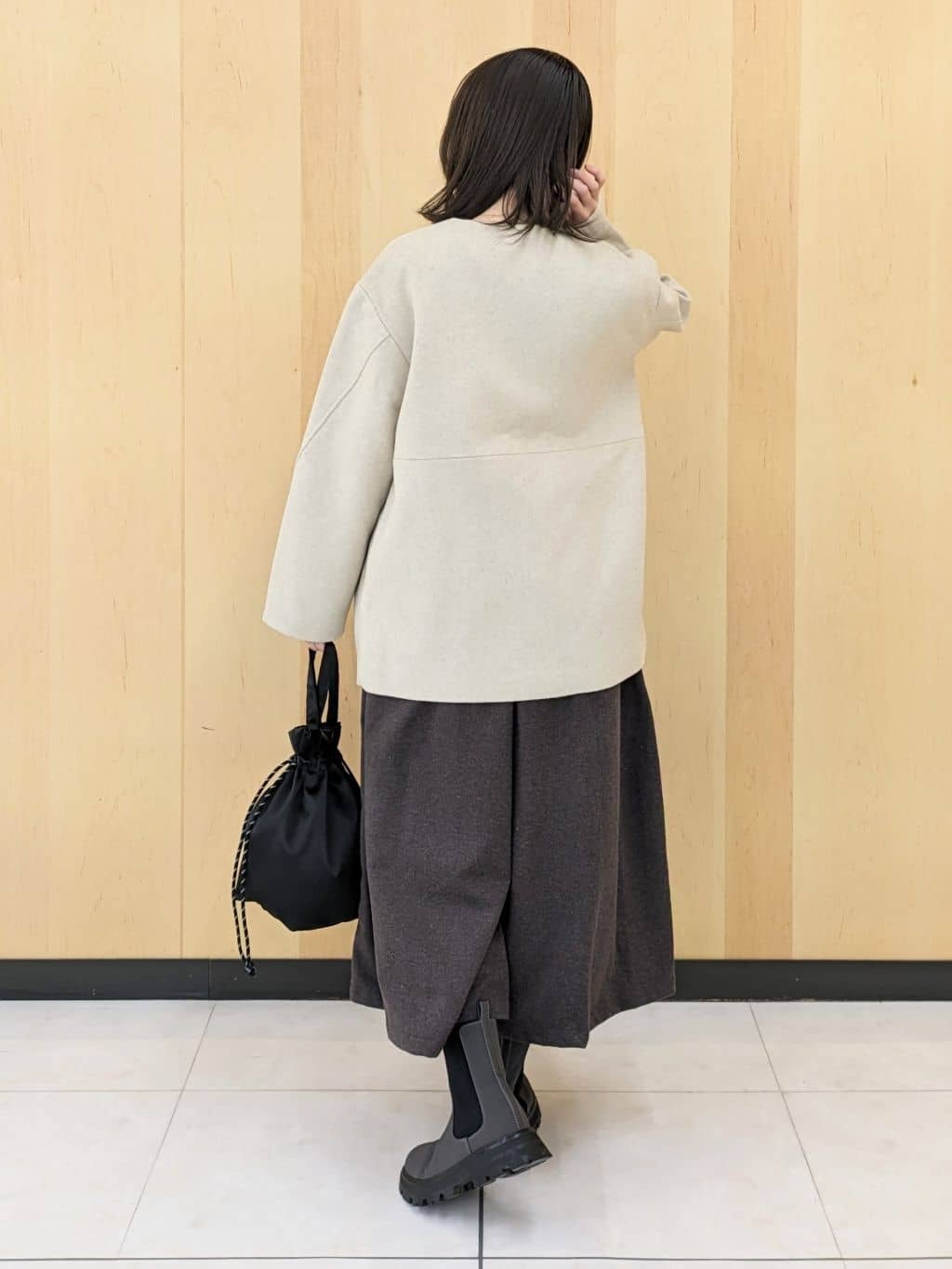 Ayakaさんの「Dessin｜ウール混クルーネックコート」を使ったコーディネート