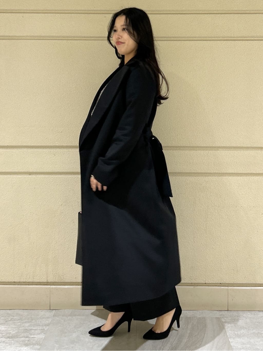 Momokaさんの「COUP DE CHANCE｜【カシミヤ100％／日本製】ロングガウンコート」を使ったコーディネート