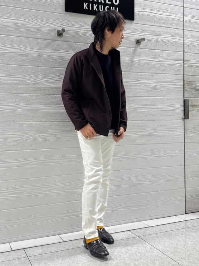 井出恭輔さんの「TAKEO KIKUCHI｜【DOWN FABRIC】ダウンファブリック スタンドカラーブルゾン」を使ったコーディネート