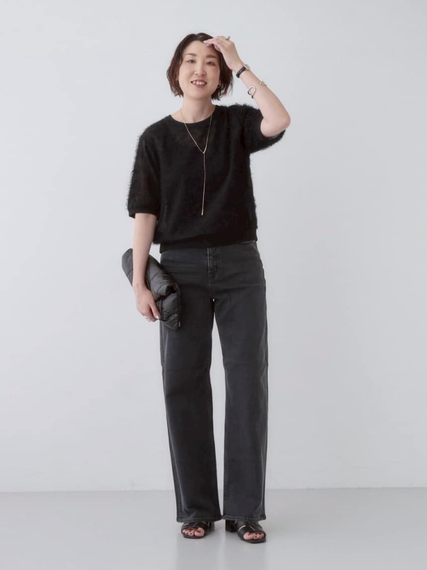 yuriさんの「INDIVI｜ヘアリージャカードトップス」を使ったコーディネート