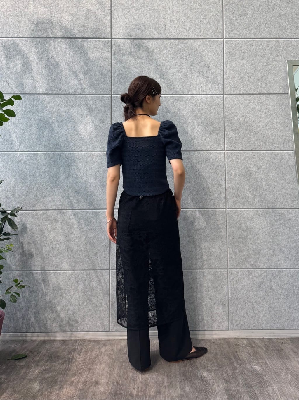 uchi__yamaさんの「CODE A｜gather puff jersey tops」を使ったコーディネート