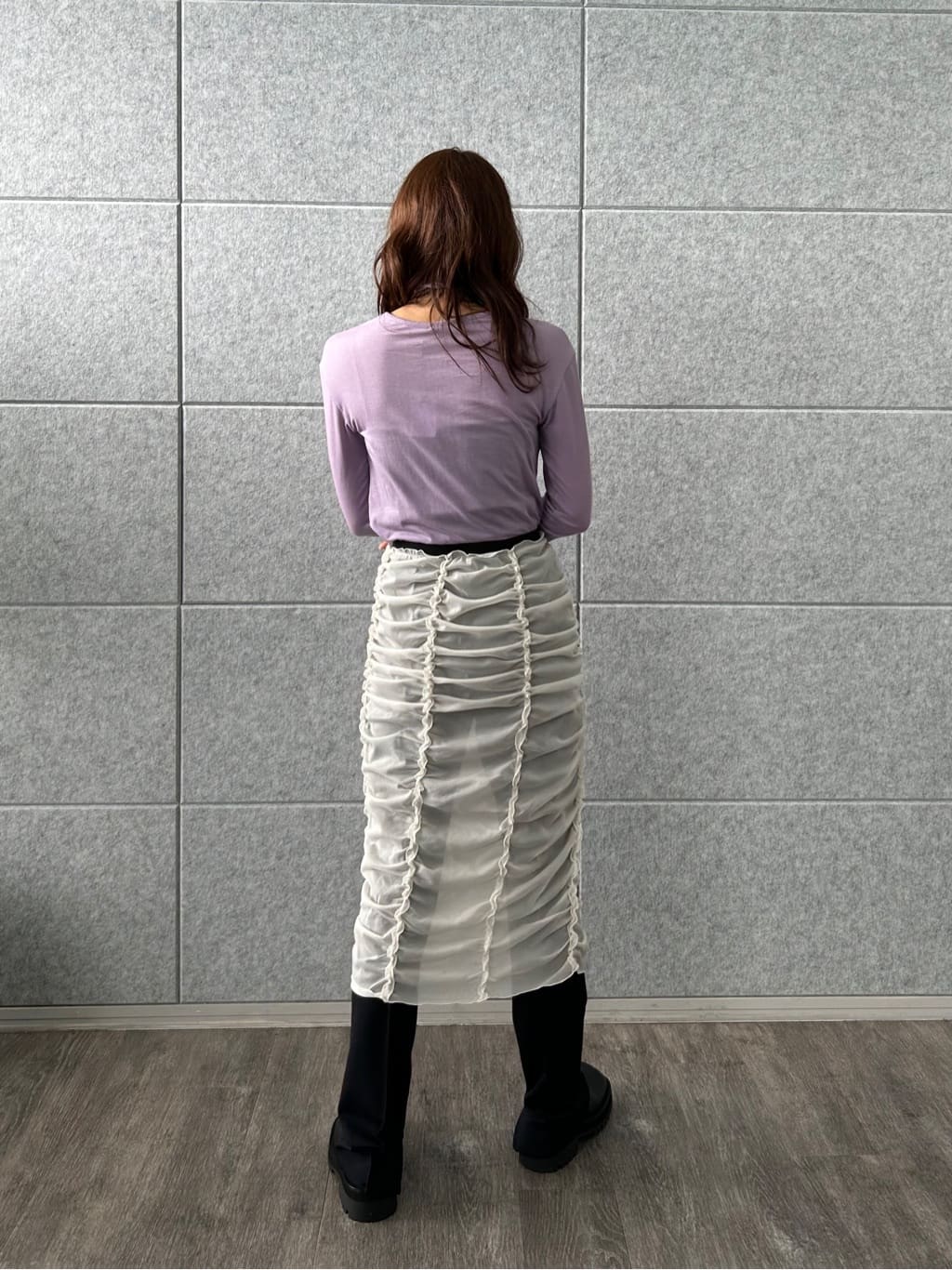 miyu maesakaさんの「CODE A｜◆front ribbon jersey tops」を使ったコーディネート