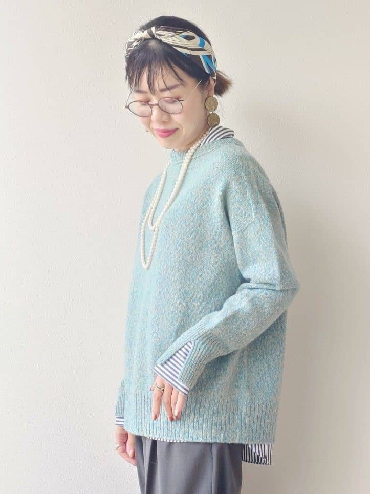MUTSUKOさんの「UNTITLED｜【ゆったり】三つ杢カラーニット」を使ったコーディネート