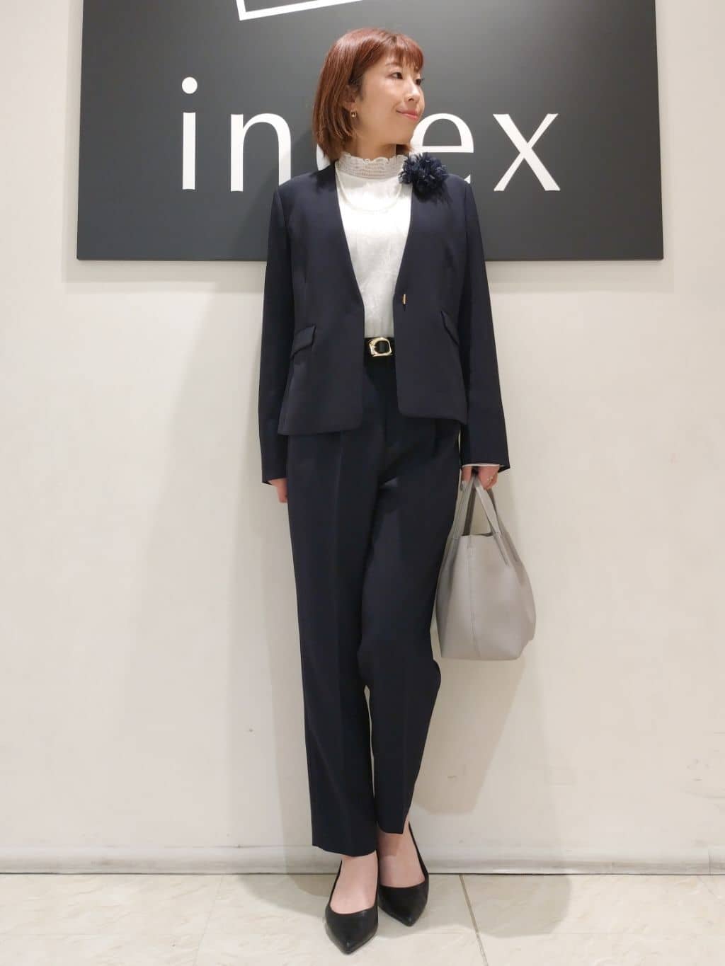 n.さんの「index｜◆シャーリング総レーストップス【洗濯機洗い可】」を使ったコーディネート