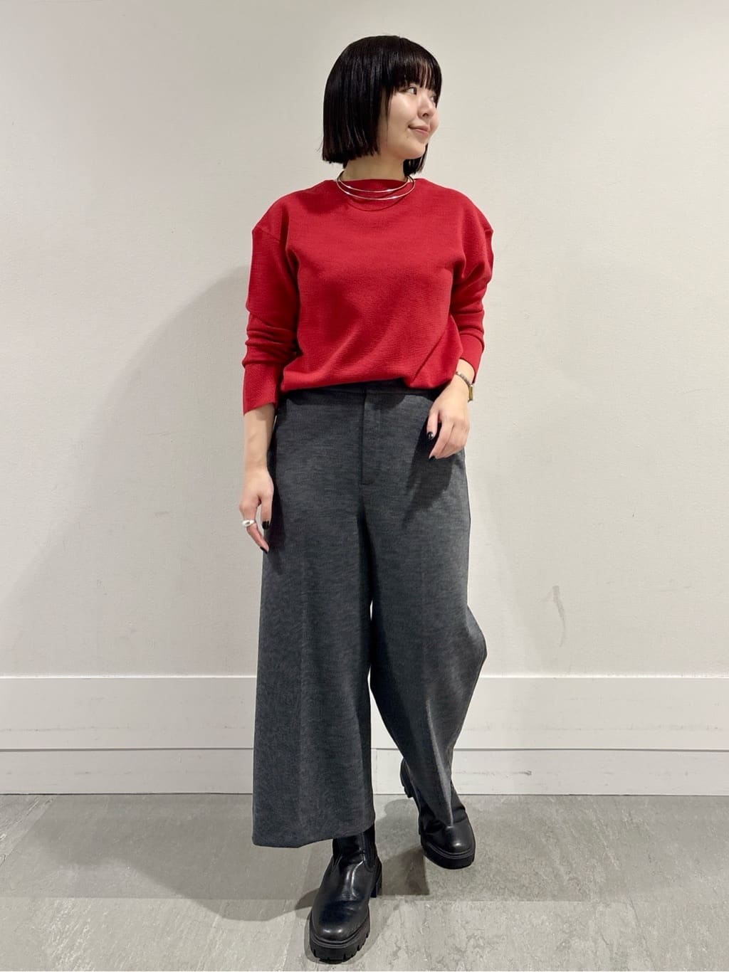 モエカさんの「UNTITLED｜【洗える】モックネックミラノリブニット」を使ったコーディネート