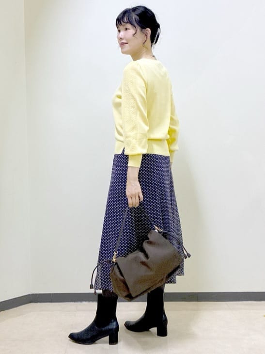  beni_gingerさんの「Reflect｜【選べる8色／スカートにもパンツにも◎】ウール混ボートネックニット」を使ったコーディネート