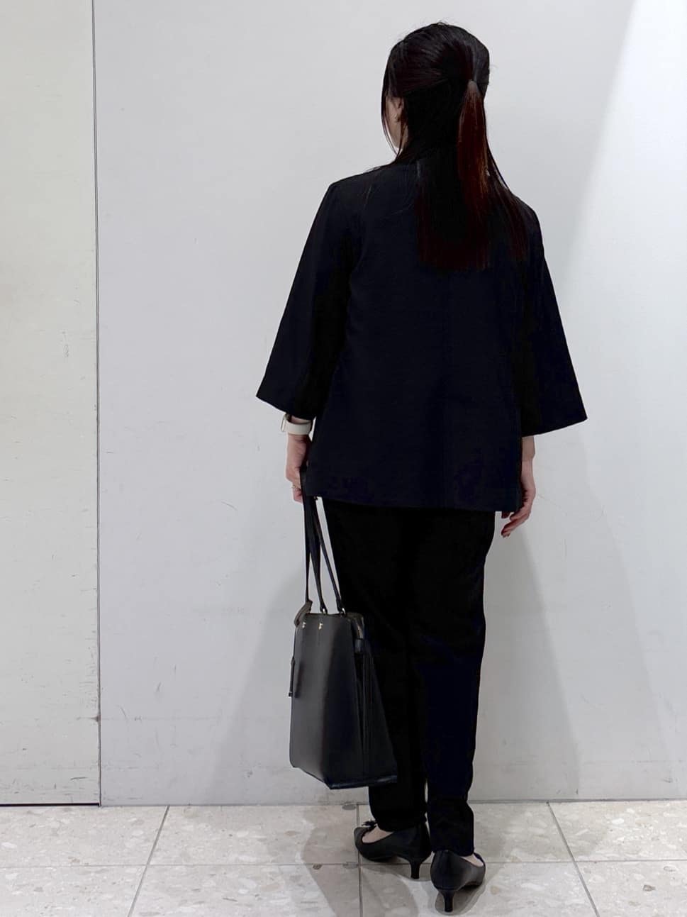 mameさんの「OPAQUE.CLIP｜リネンライクダブルジャケット【洗える】」を使ったコーディネート