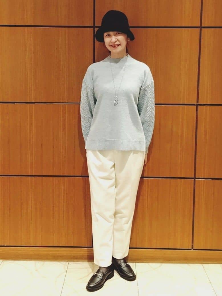 Kさんの「Reflect｜【一枚で着映え◎／ゆったりシルエット】ラメ&times;スパンコールウール混ニット」を使ったコーディネート