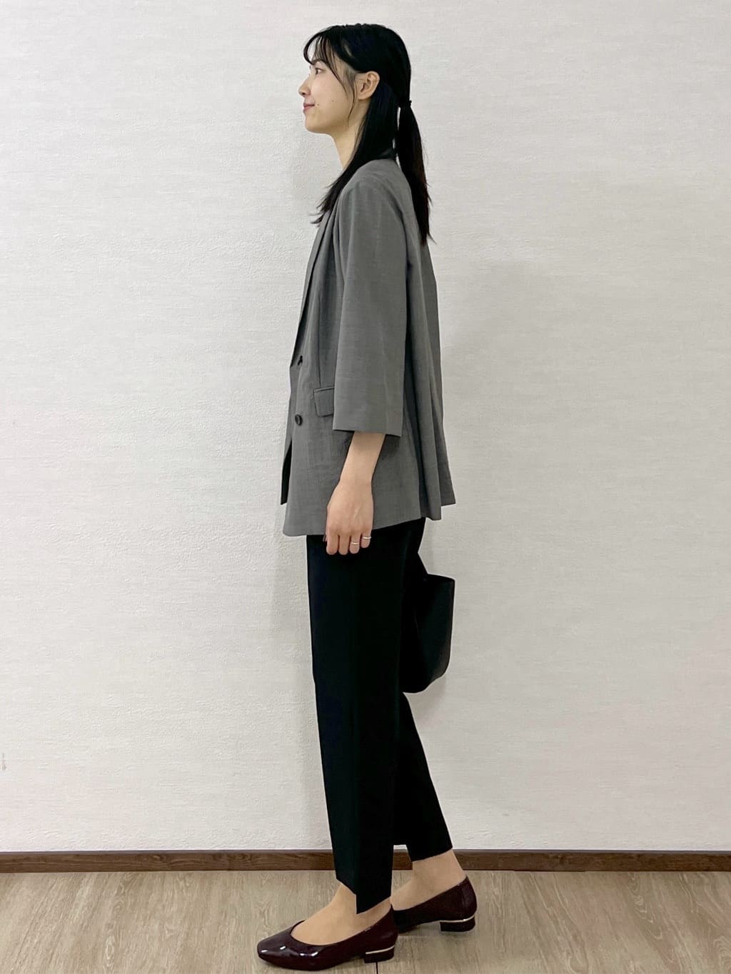 sachikoさんの「OPAQUE.CLIP｜リネンライクダブルジャケット【洗える】」を使ったコーディネート