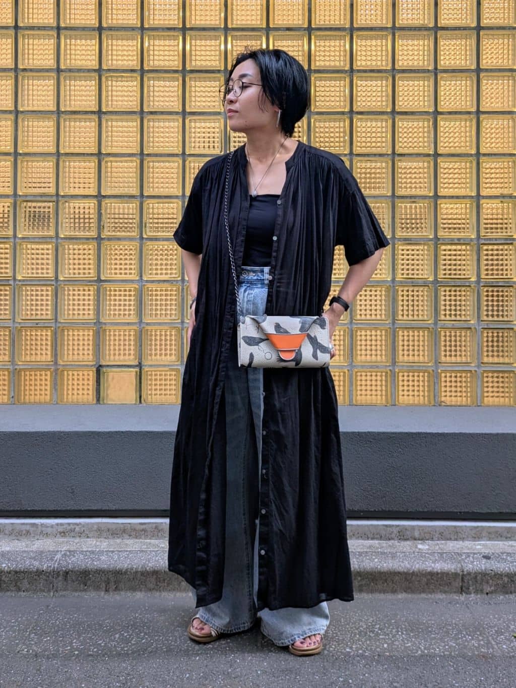 MTさんの「HIROKO HAYASHI｜チェーン付長財布用 ロングチェーン」を使ったコーディネート