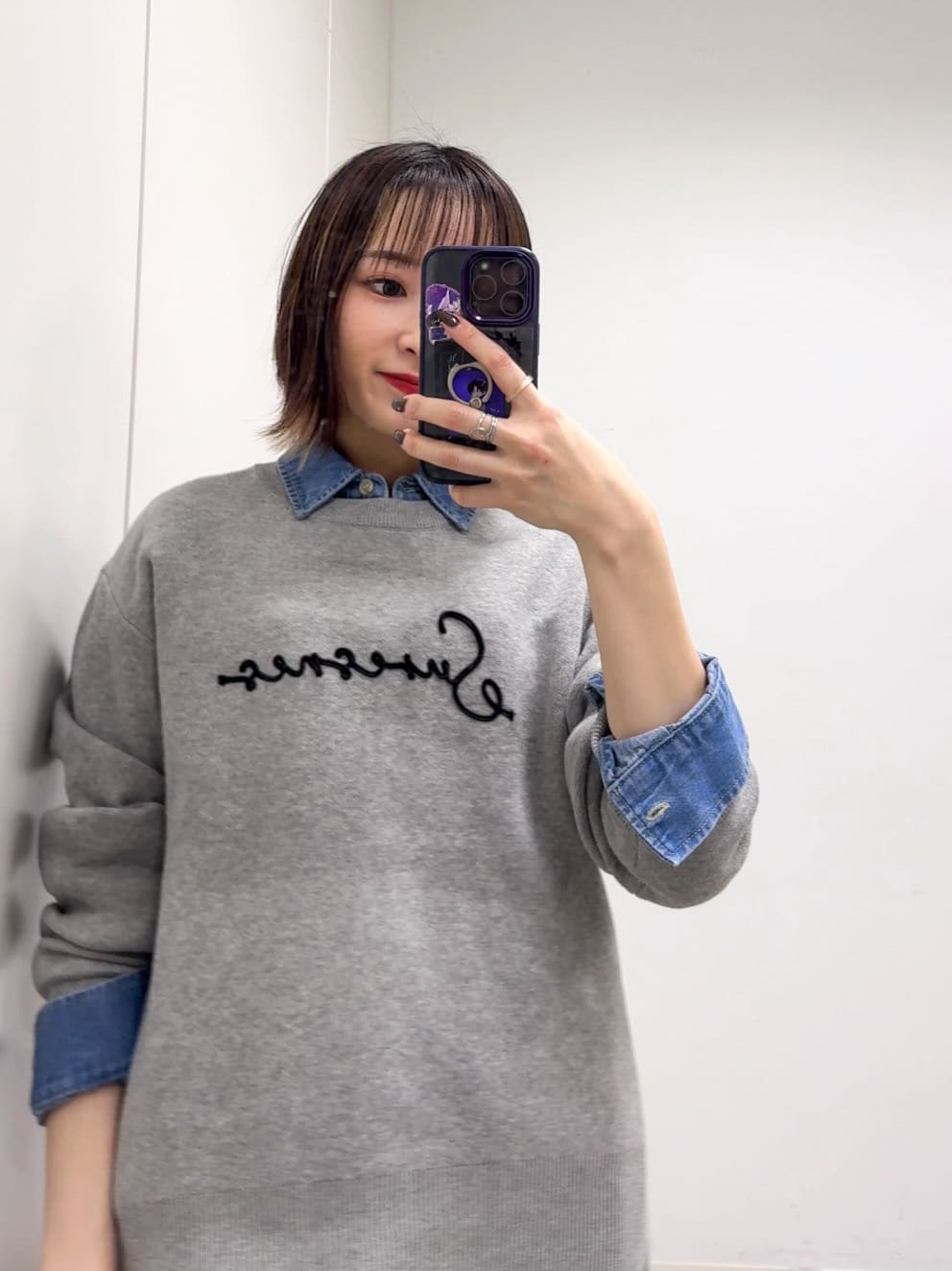 𝐜𝐡𝐢𝐤𝐚さんの「SHOO･LA･RUE｜【洗濯機可/S-LL/高レビュー】上品シルエットで美しい イージーワイドパンツ」を使ったコーディネート