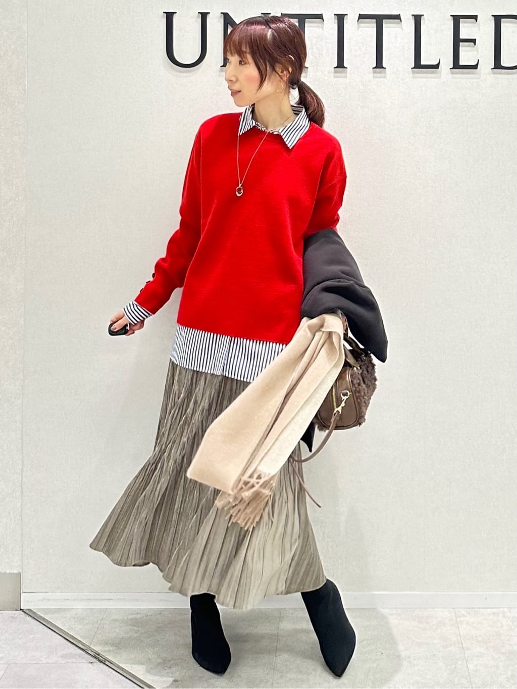 Miwaさんの「UNTITLED｜【アンサンブル可/洗える】ウールミラノリブニット」を使ったコーディネート
