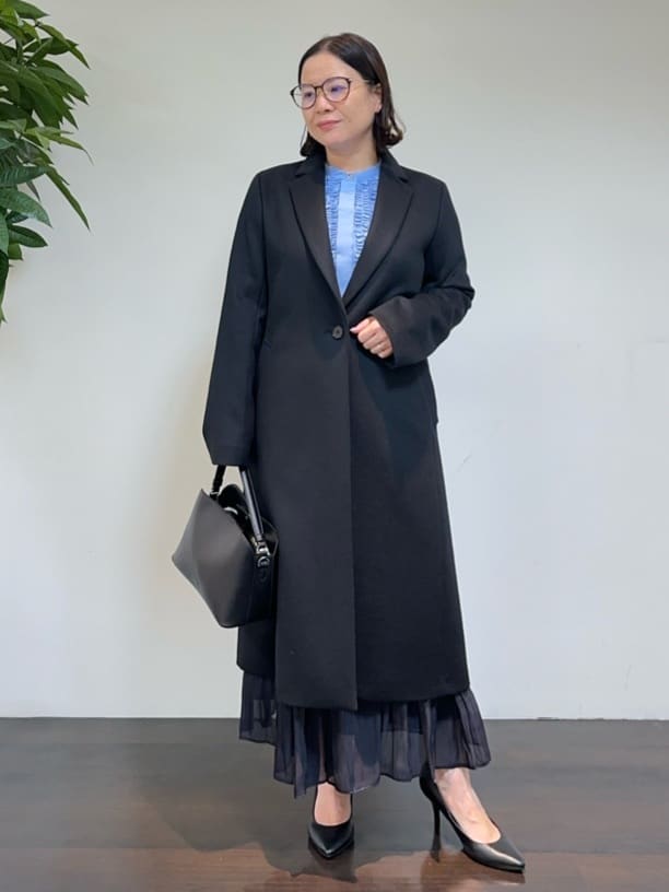 Asamiさんの「UNTITLED｜【日本製／2WAY衿】スタンドカラー ロングコート」を使ったコーディネート