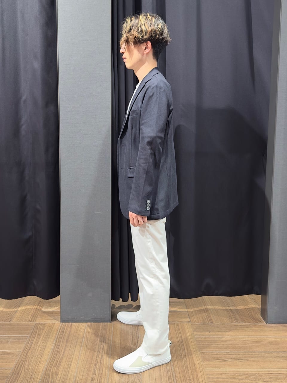 tomoyaさんの「THE SHOP TK｜シャリルジャージ ジャケット　洗濯機OK/吸水速乾/イージーケア/セットアップ可」を使ったコーディネート