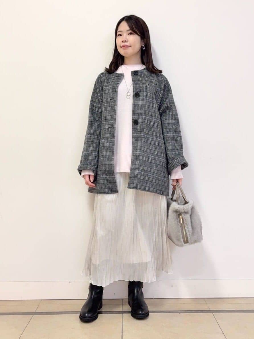 asamiさんの「UNTITLED｜【重ね着もおすすめ/洗える】ウールカシミヤ クルーネックニット」を使ったコーディネート