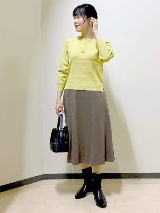  beni_gingerさんの「Reflect｜【選べる6色／長く着られる◎】ボートネックニット」を使ったコーディネート