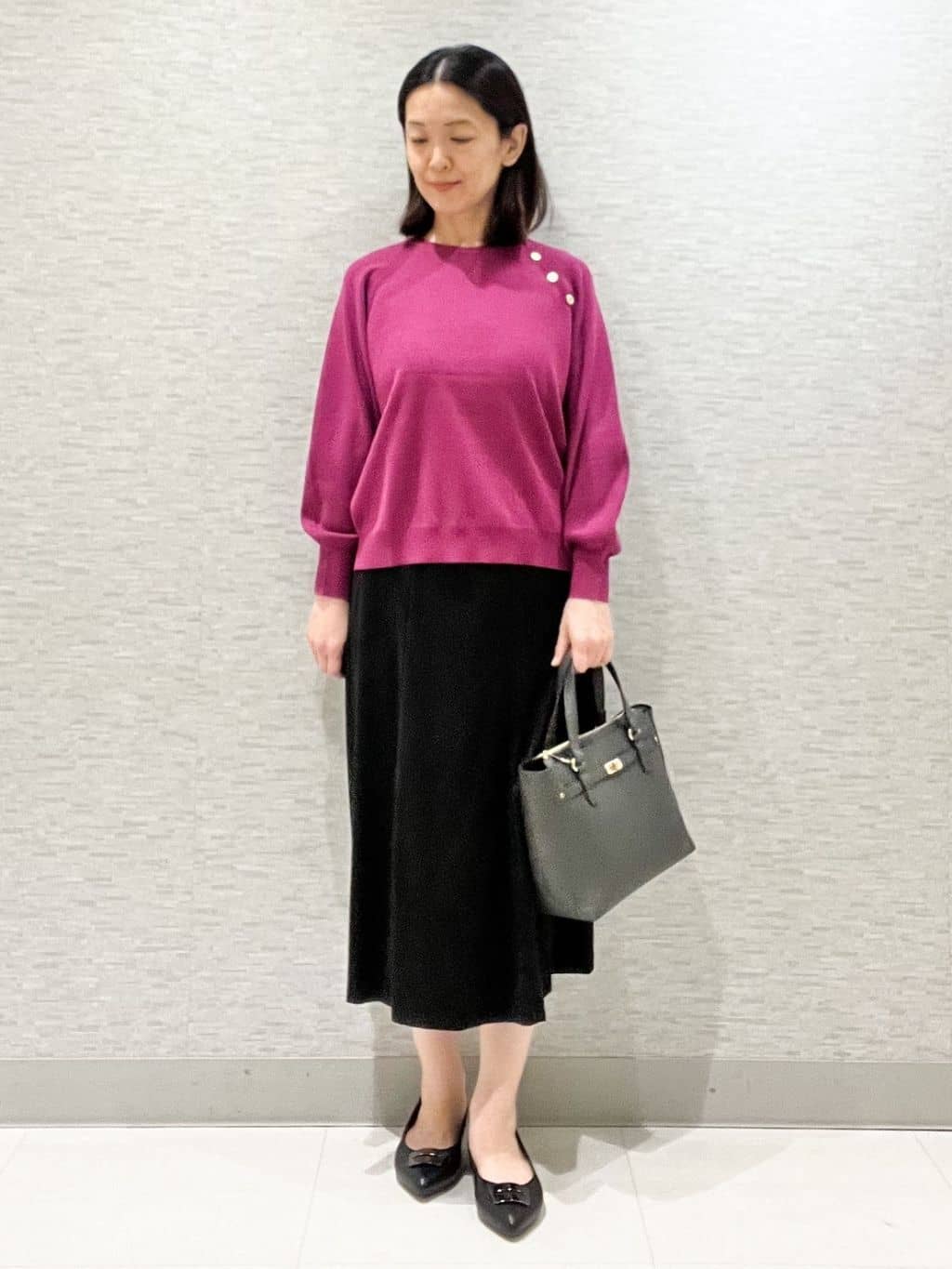marikoさんの「Reflect｜【通勤】スエードライクフレアスカート」を使ったコーディネート