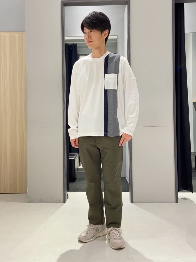 わいずみさんの「TAKEO KIKUCHI｜【全7サイズ&times;8色展開！】トップマルチヘリンボン パンツ」を使ったコーディネート