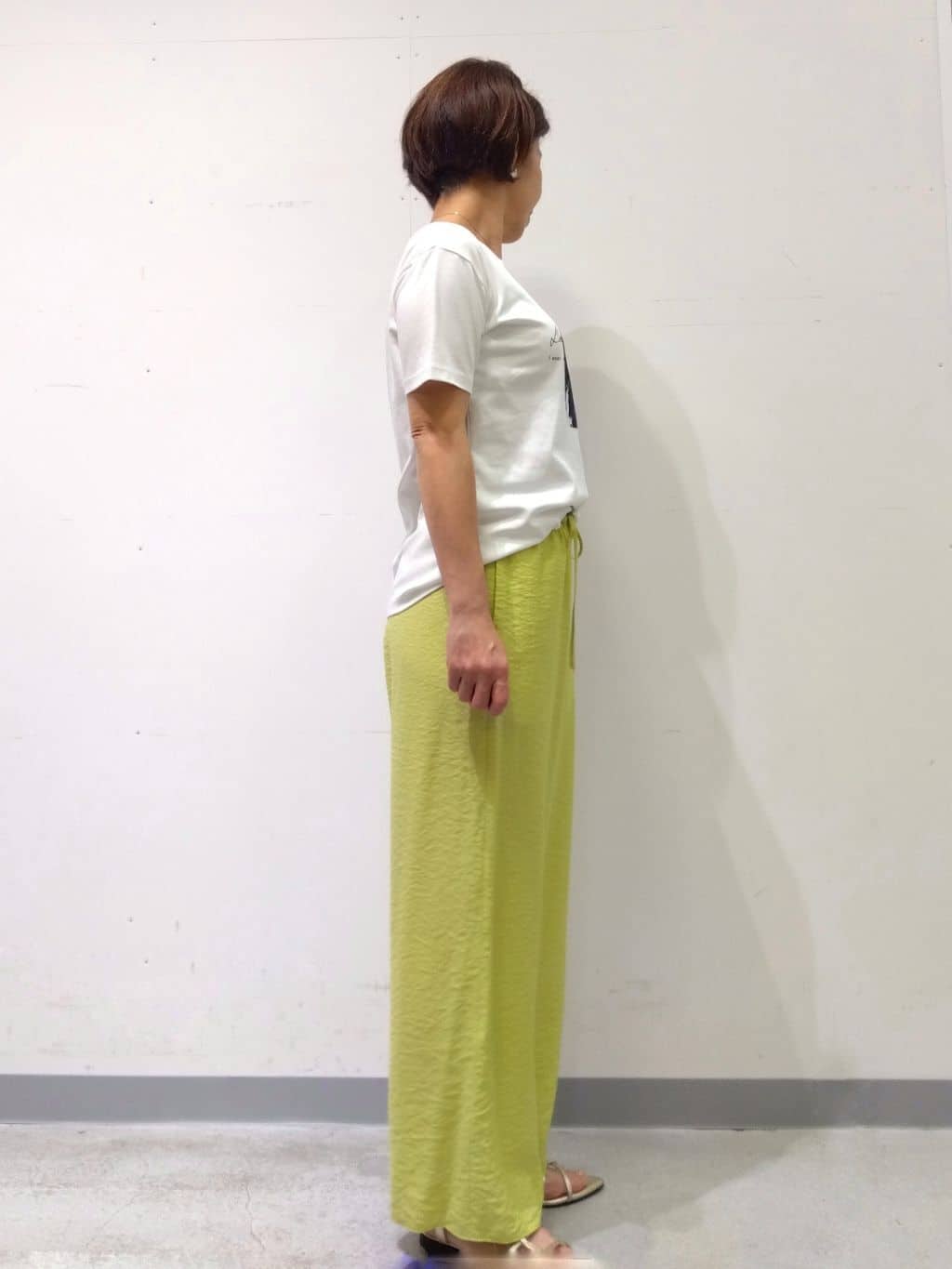 Kさんの「INDIVI｜【洗える／UVケア／SETUP可能】ドロストワイドパンツ」を使ったコーディネート