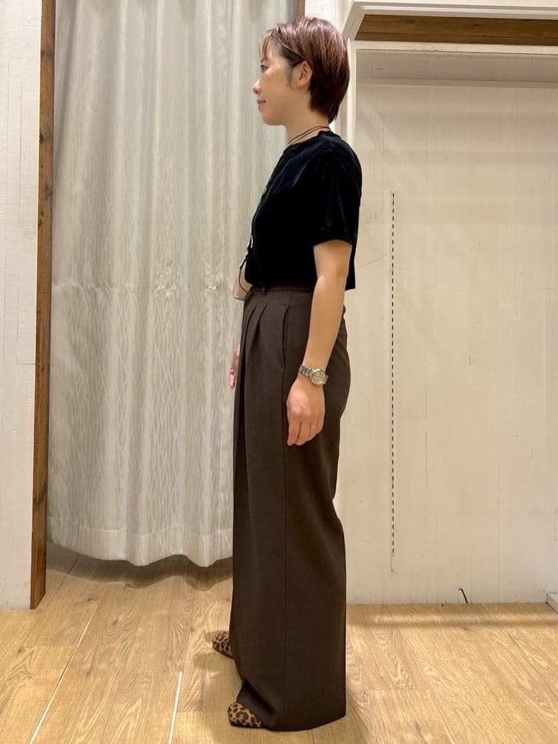 ga_riさんの「THE SHOP TK｜シアーベロアカットソー【洗える】」を使ったコーディネート