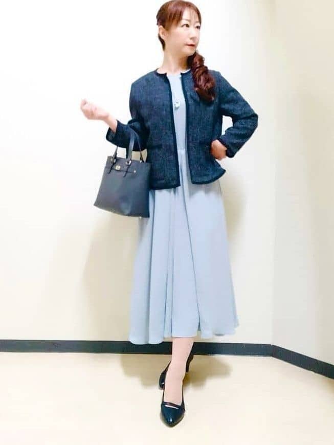 花さんの「Reflect｜【吸水速乾／防しわ】シルキープリーツワンピース」を使ったコーディネート