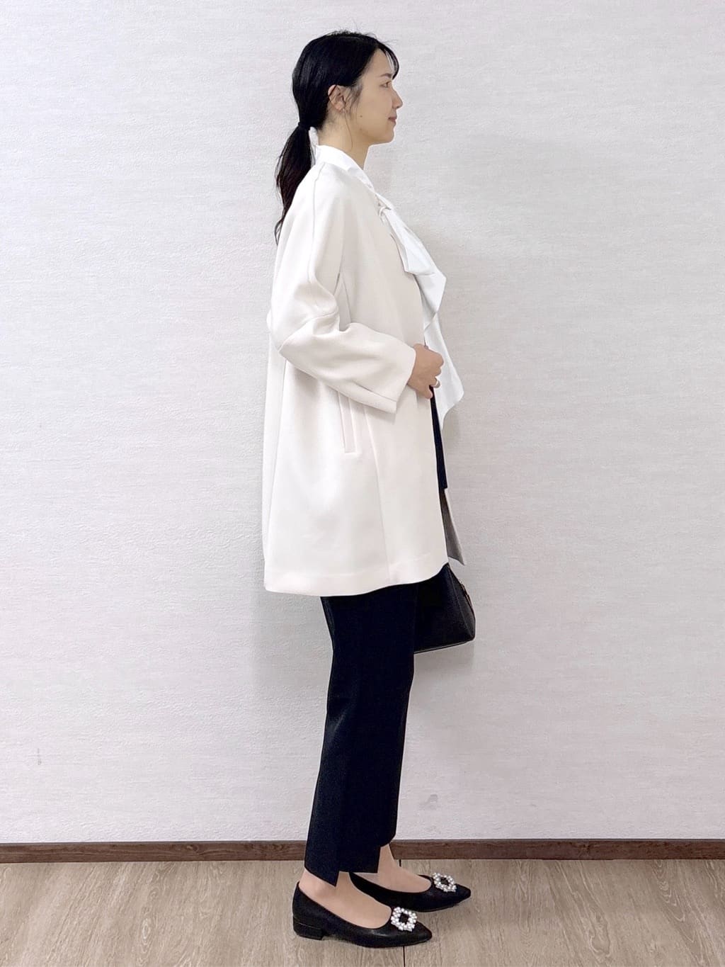 sachikoさんの「OPAQUE.CLIP｜フォルムスリーブミドルコート【洗濯機OK】」を使ったコーディネート