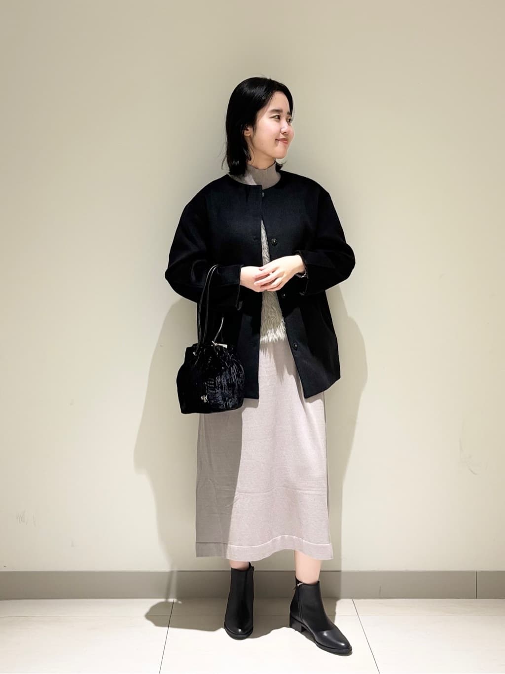mayuさんの「Dessin｜【2点セット・洗える】シャギーベストニットワンピース」を使ったコーディネート