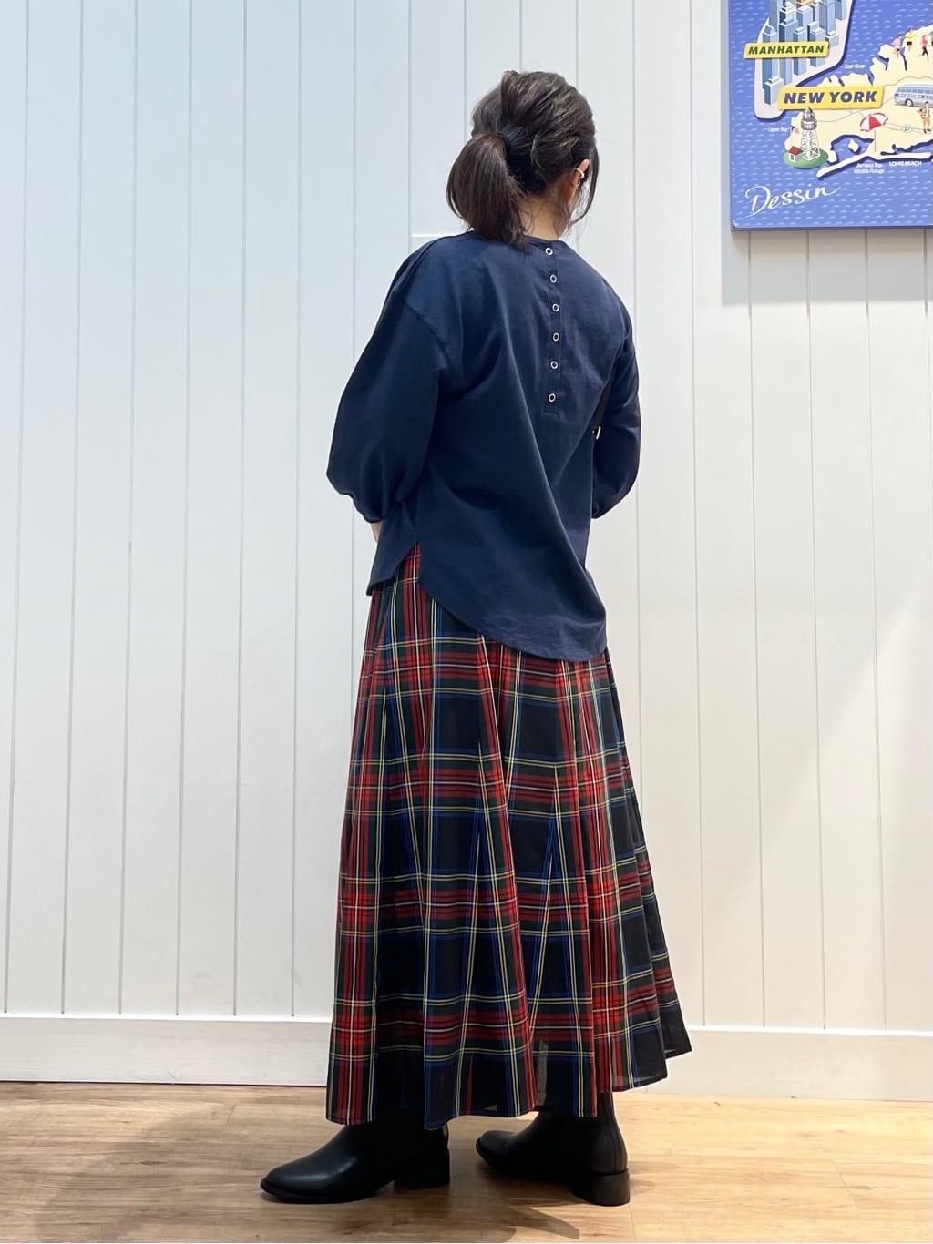 msatoさんの「Dessin｜【360度可愛い・洗える】バックヘンリーカットソー」を使ったコーディネート