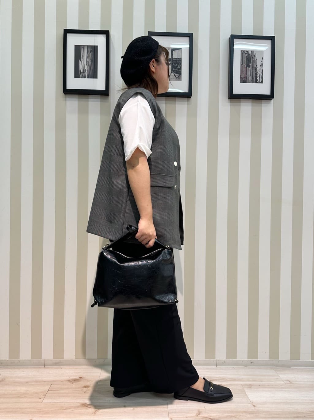 みさぼうさんの「SHOO･LA･RUE｜【ひんやり/洗える/S-LL】袖ねじりシルケットトップス」を使ったコーディネート