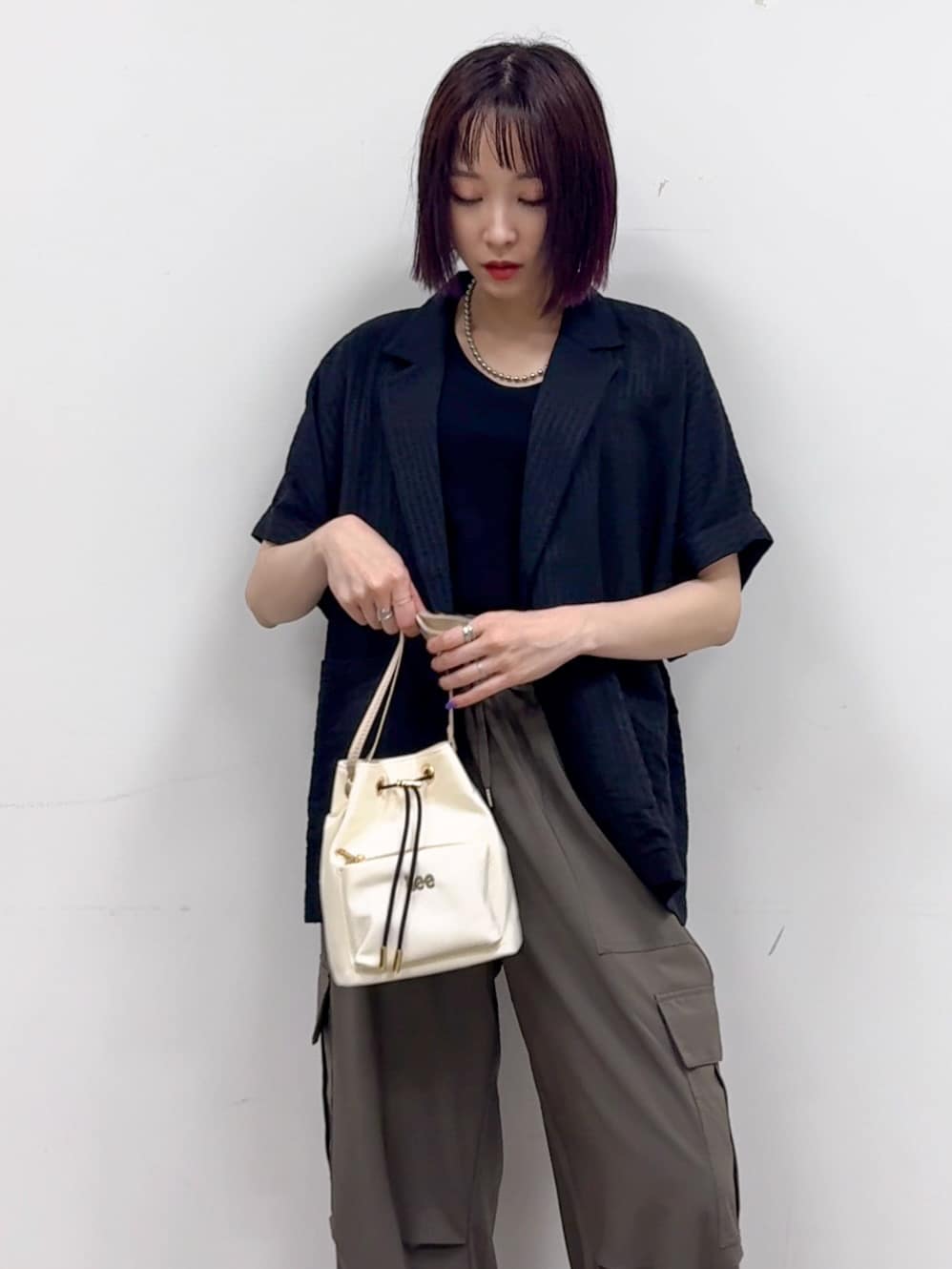 𝐜𝐡𝐢𝐤𝐚さんの「SHOO･LA･RUE｜◆【洗える/S-LL】色違いで揃えたい テレコリブタンクトップ」を使ったコーディネート